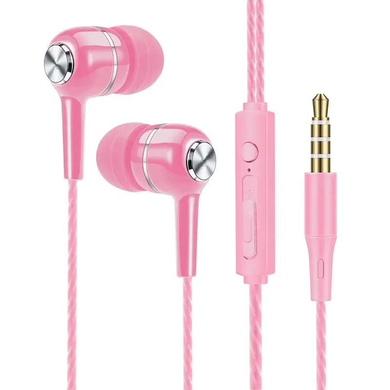 Wired Earphone Mic - Auriculares con cable, intrauditivos deportivos de