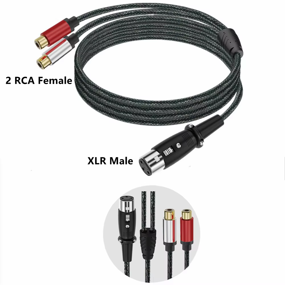 Audio Splitter Y - Cable adaptador de audio XLR macho
